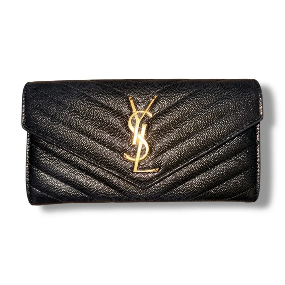 Saint Laurent Monogram Leather Wallet – With Chain Conversion Set (Preloved) - Picture 1 of 13